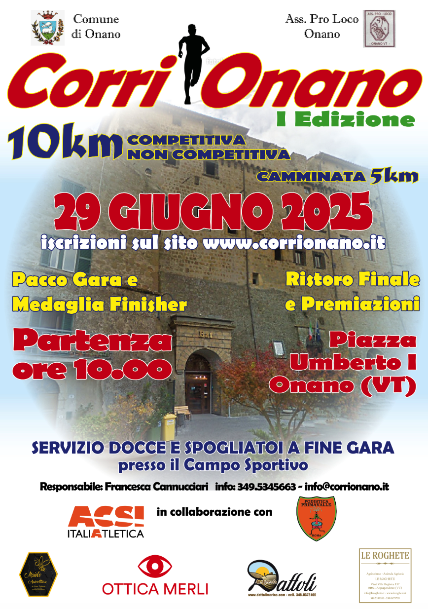 RISULTATI Corri Onano 2025
